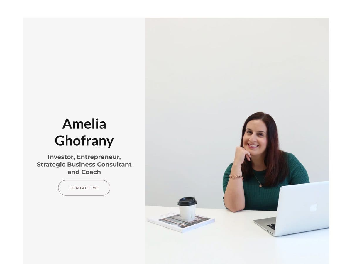 Amelia Ghofrany's original DIY website before Bright Path Creative rebuilt it